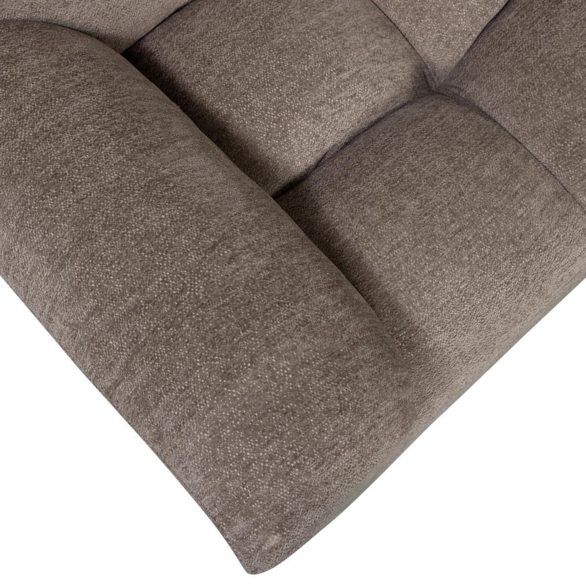 Ecksofa Tibas Sandfarben S: 280x165cm - Sandfarben/Schwarz, Design, Textil (280/165cm) - Livetastic