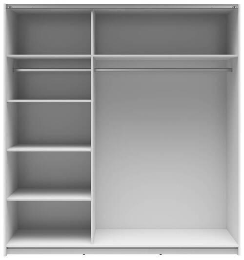 Schwebetürenschrank Tetrix - Weiß Hochglanz, MODERN, Holzwerkstoff (183/195,5/60cm) - MID.YOU