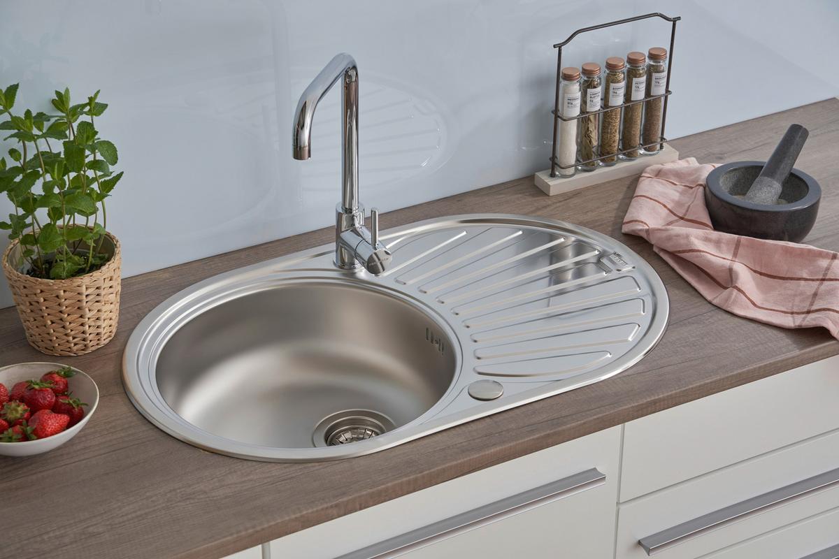 Spüle Respekta Einbauspüle 77x48 - Edelstahlfarben, Trend, Metall (77/20/48cm) - Respekta