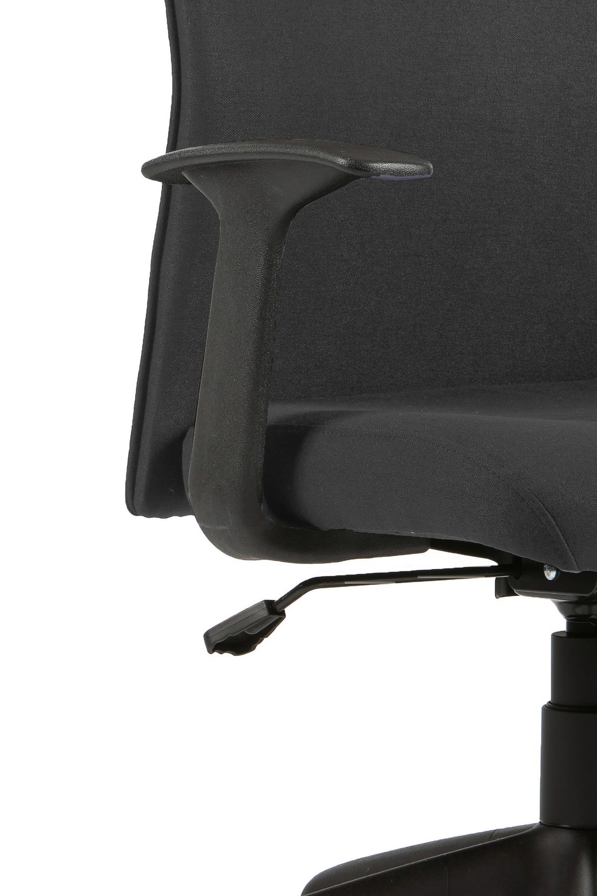 Bürostuhl Rocket Mit Armstützen Schwarz Bis 110 Kg - Schwarz, MODERN, Kunststoff/Textil (56/92,5-100,5/61,5cm) - MID.YOU