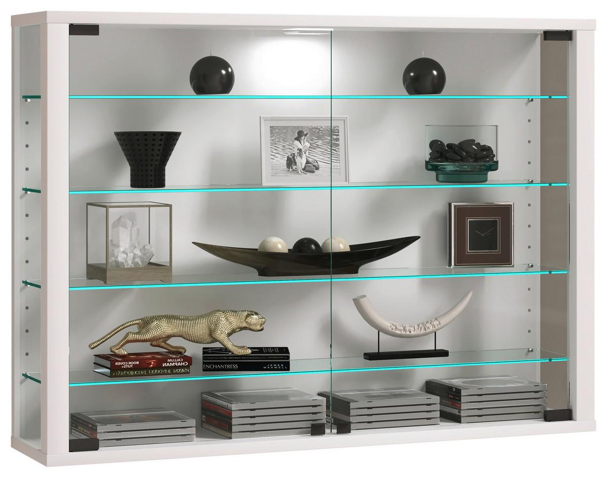 Hängevitrine Vitrosa Weiß B: 83 Cm - Weiß, Design, Glas/Holzwerkstoff (83/60/18cm) - MID.YOU