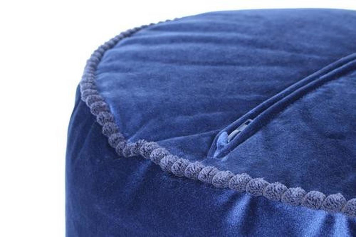 Sedací poduška samet, modrá - modrá, Basics, textil (47/32/47cm)