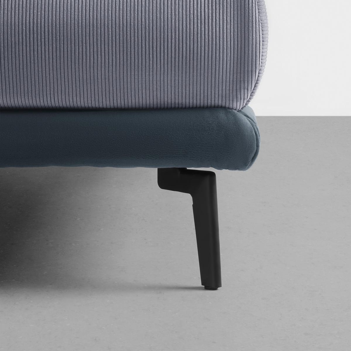 Rohová sedačka NUOVO, oboustranná, modrošedá - černá/modrošedá, Moderní, kov/textil (245/190cm) - Mömax