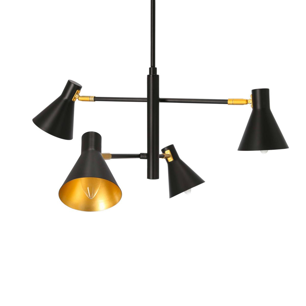 Hängeleuchte 34-72689 - Schwarz, Basics, Metall (54/54/89cm)