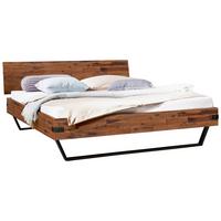 Bett Ezzo Anthrazit Braun 140x200 Cm - Anthrazit/Braun, MODERN, Holz (140/200cm) - Hasena