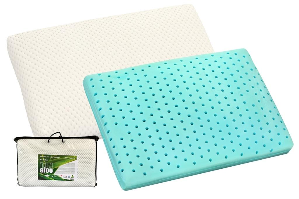 Polštář Tom Visco Aloe, 60/40/13 Cm - bílá, Basics, textil (60/40/13cm)