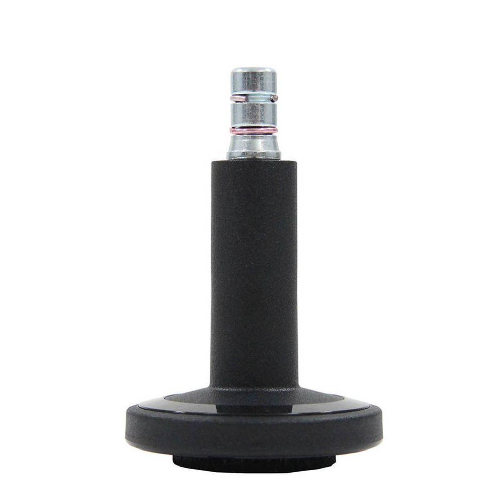 Bürostuhlgleiter Stato-m Schwarz Ø 6 Cm 5er-Set - Schwarz, Basics, Kunststoff/Metall (6/7,3/6cm) - MID.YOU