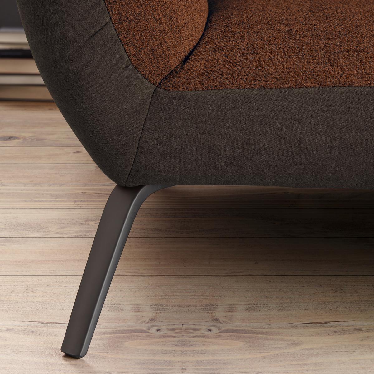 Velká pohovka TRENDY, měděná - měděné barvy/černá, Moderní, kompozitní dřevo (260/93/124cm) - Premium Living