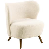 Křeslo CROSBY - krémová/hnědá, Design, dřevo/textil (76/82/73cm) - Livetastic