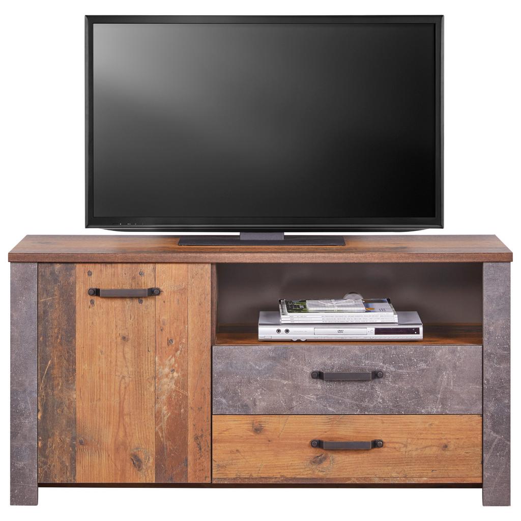 TV-Lowboard Ontario B: 131 cm Eiche Dekor/Betonoptik