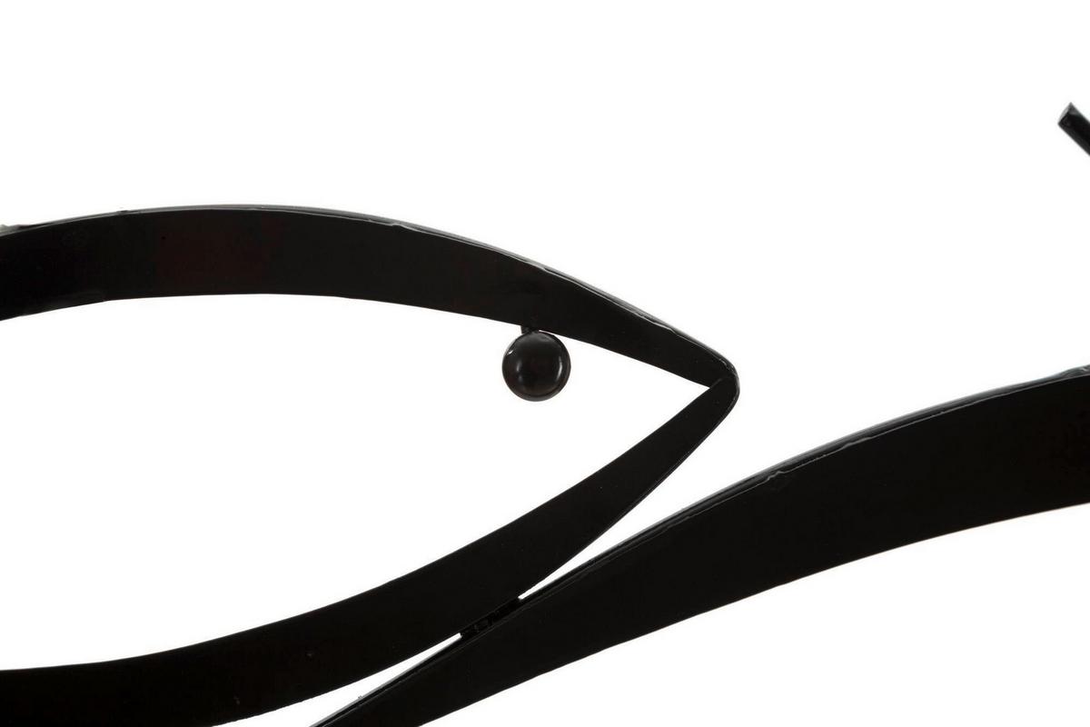 Wanddeko Fishy Schwarz B: 100 Cm - Schwarz, Basics, Metall (100/35/1cm)