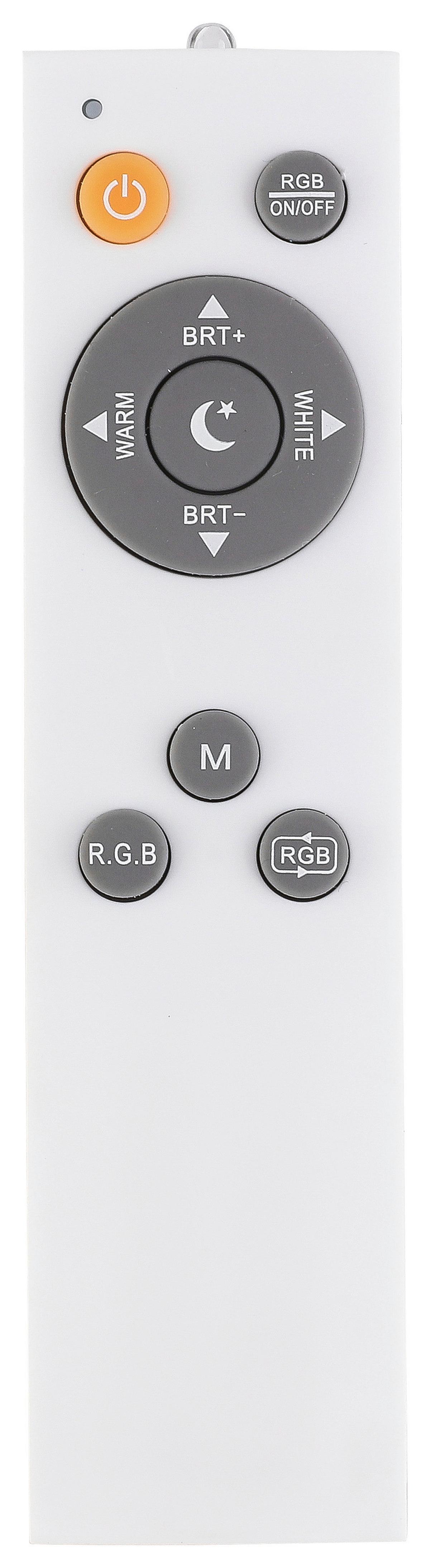 LED-Deckenleuchte Nadina - Chromfarben/Weiß, Design, Kunststoff/Metall (38/38/7cm) - Luca Bessoni