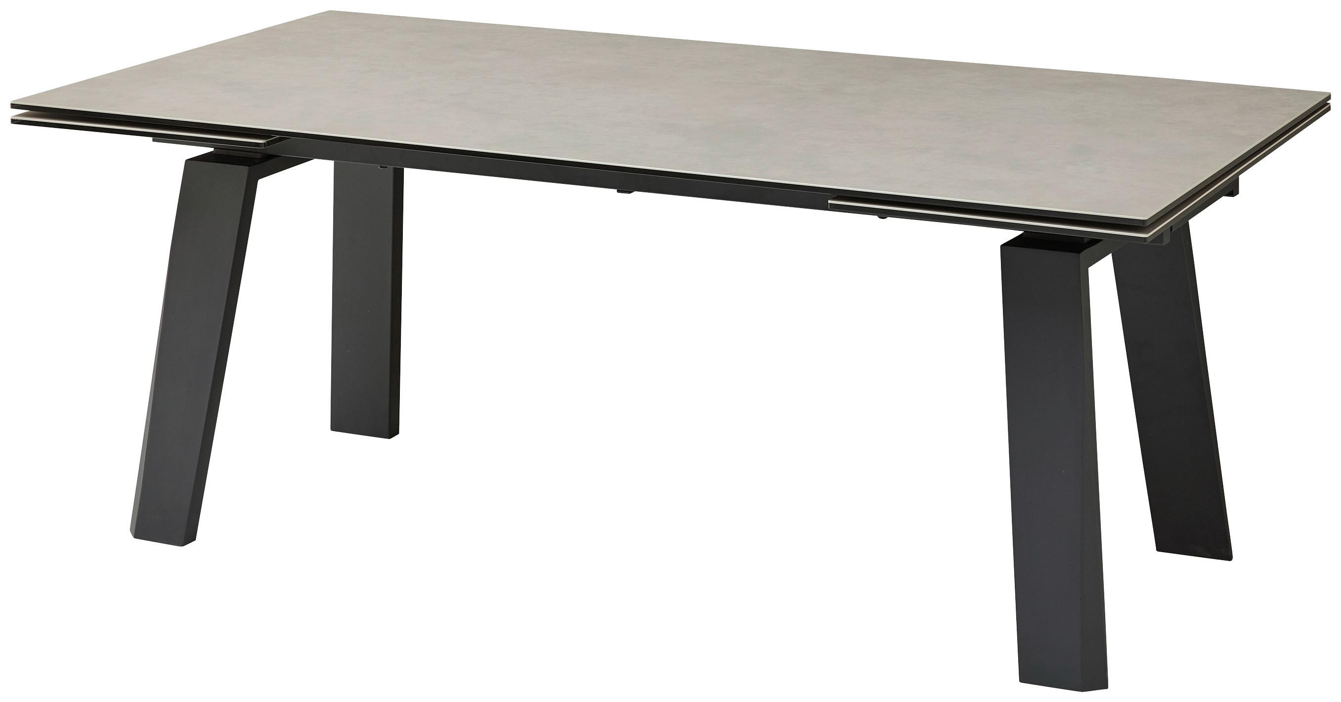 Esstisch Janis Grau/schwarz - Schwarz/Grau, MODERN, Glas/Keramik (200-300/100/76cm) - Livetastic