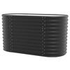 Hochbeet Vita 82,1x85,8x162,1 Oval, Schwarz - Schwarz, Basics, Metall (82,1/85,8/162,1cm)
