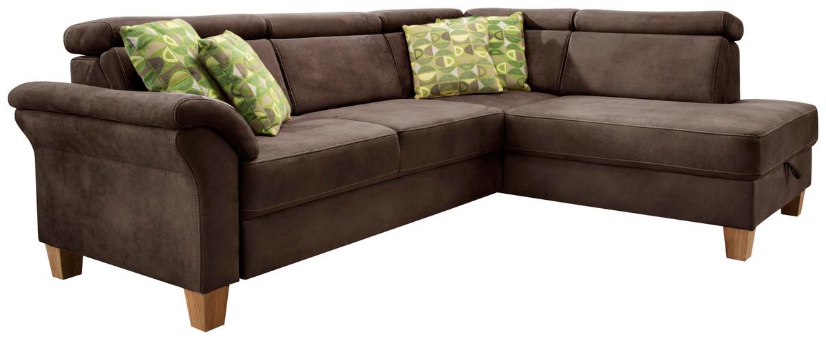 Ecksofa Arngast mokka mit Bettkasten 245x194 cm - Eichefarben/Beige, KONVENTIONELL, Textil (245/194cm) - Sit & More