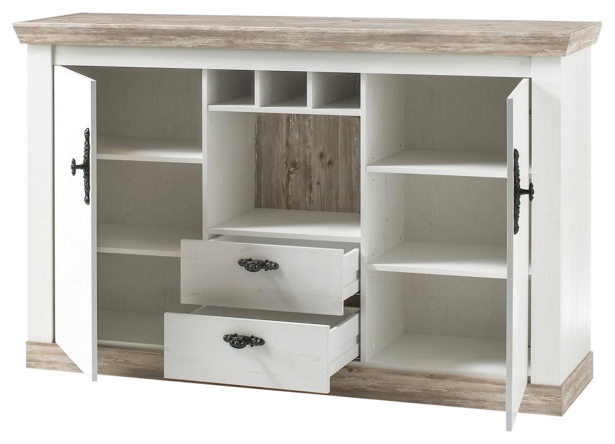 Sideboard Florenz Hellbraun/Pinienfarben B:167cm - Hellbraun/Pinienfarben, Design, Holzwerkstoff (167/104/44cm) - MID.YOU