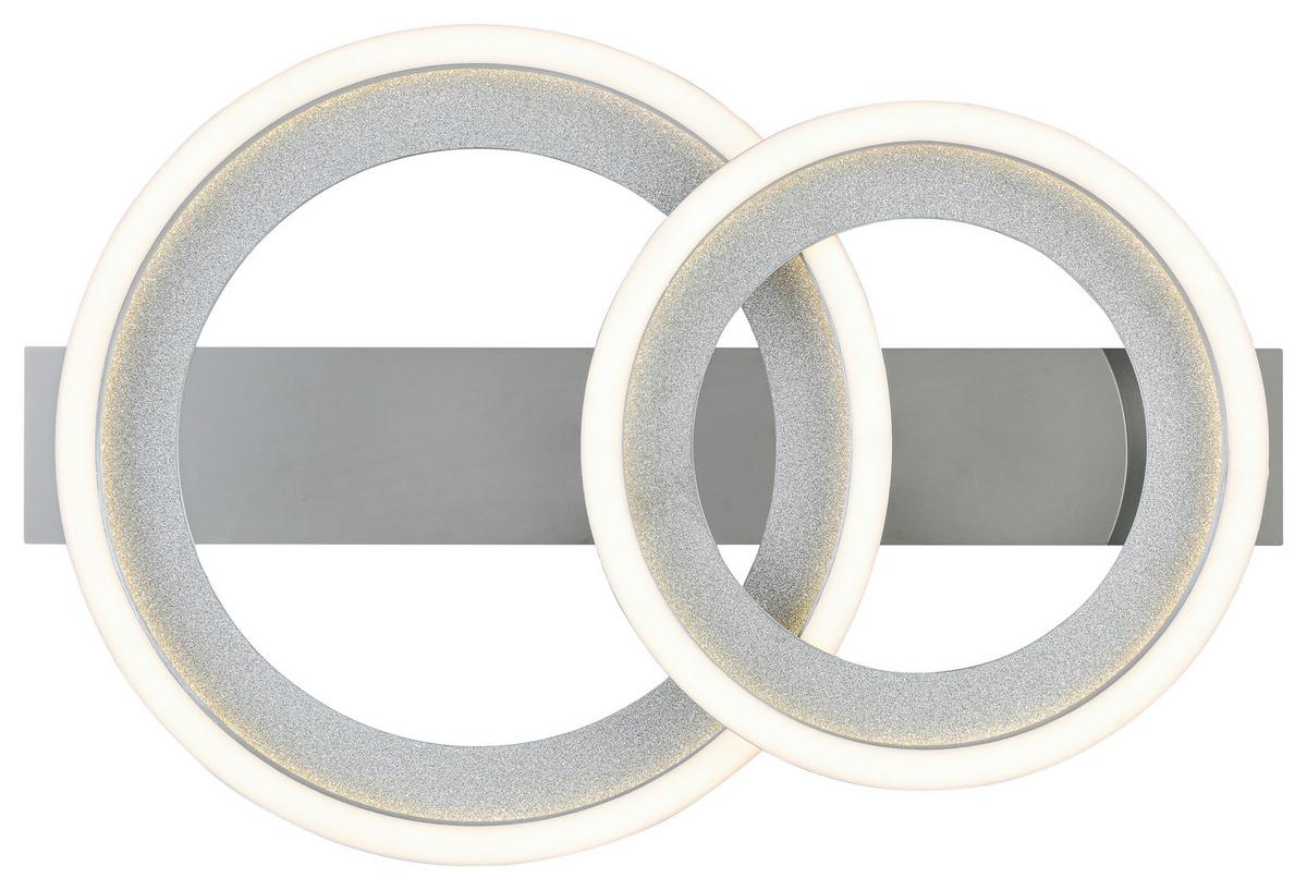 LED-DECKENLEUCHTE CALOGERO - Chromfarben/Silberfarben, Basics, Kunststoff/Metall (46/30,4/8cm) - Luca Bessoni