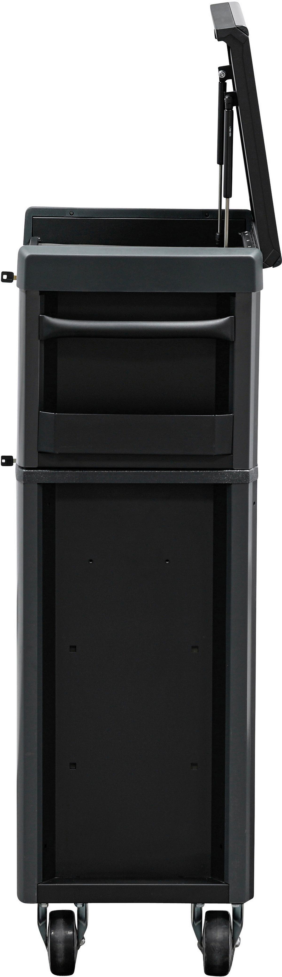 Werkstattwagen Profi Standard Schwarz/Sliberfarben B:72,4cm - Silberfarben/Schwarz, Basics (72,4/145,8/47cm)