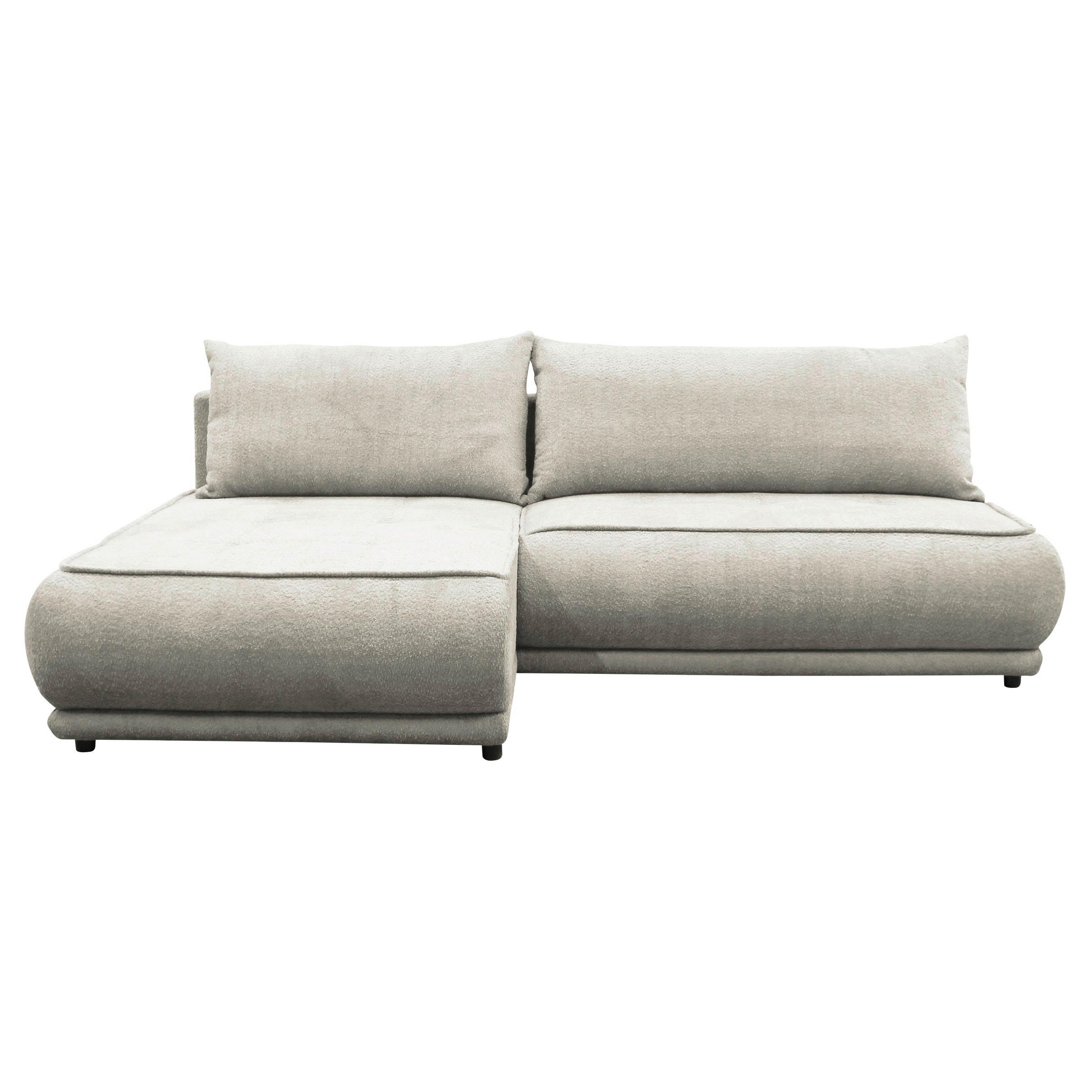 Ecksofa Paros Creme 179x277 Cm - Creme/Schwarz, Design, Textil (179/277cm) - MID.YOU