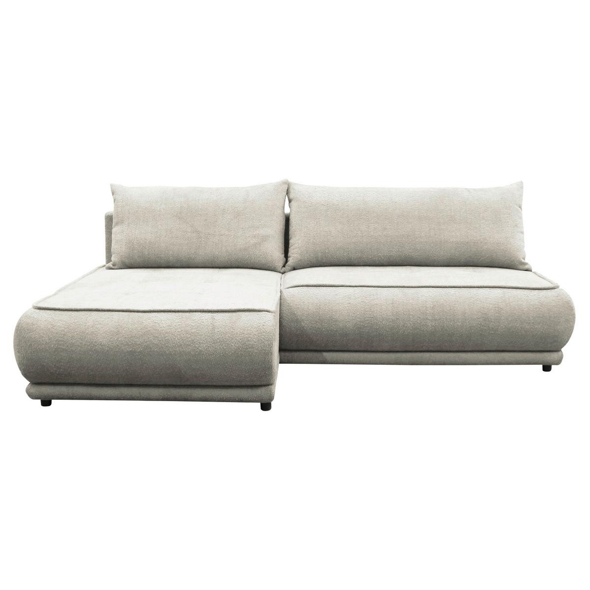 Ecksofa Paros Creme 179x277 Cm - Creme/Schwarz, Design, Textil (179/277cm) - MID.YOU