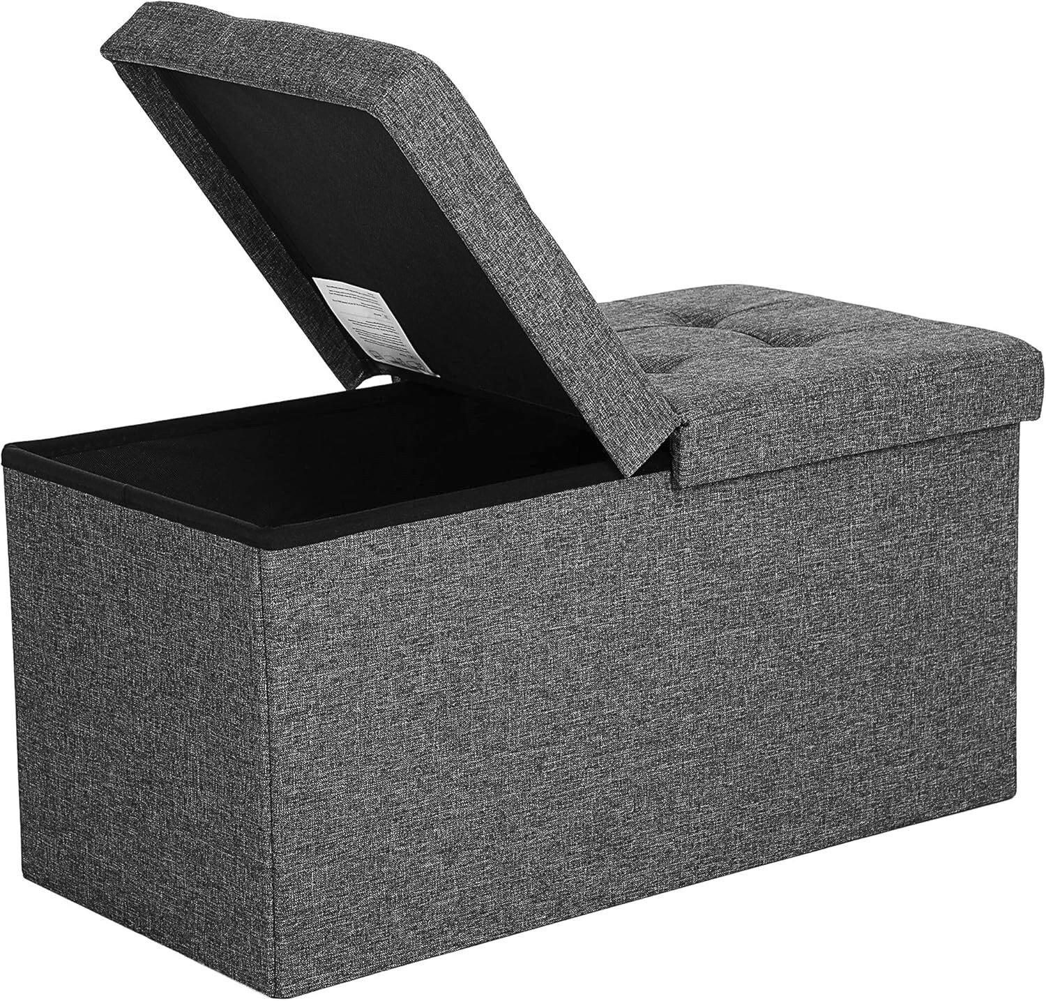 Sitzbox Grau B: 76 Cm - Grau, Basics, Holzwerkstoff/Textil (76/38/38cm)