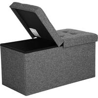 Sitzbox Grau B: 76 Cm - Grau, Basics, Holzwerkstoff/Textil (76/38/38cm)