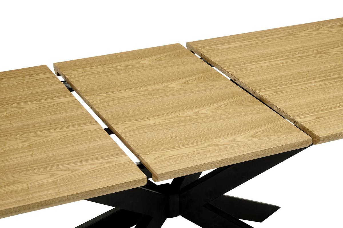 Esstisch Kalmar Schwarz/EichefarbenL:180-230cm - Eichefarben/Schwarz, MODERN, Holz/Holzwerkstoff (180/230/90/76cm) - P & B