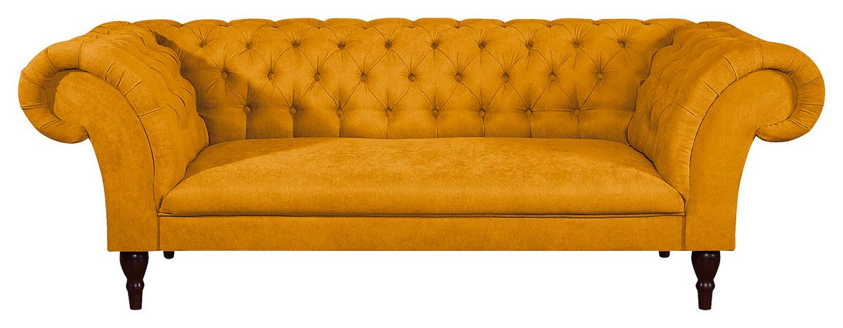 3-sitzer-sofa Preston Senfgelb B: 232 Cm - Senfgelb/Braun, Design, Textil (232/79/97cm) - Livetastic