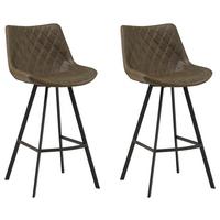 Barhocker-set Bowie - Schwarz/Grün, KONVENTIONELL, Textil/Metall (50/102/55cm) - MID.YOU