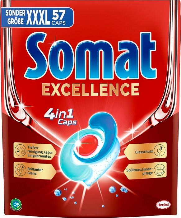 Spülenreiniger Somat Excellence 4in1 Caps 57 - Basics (10/25/29cm)