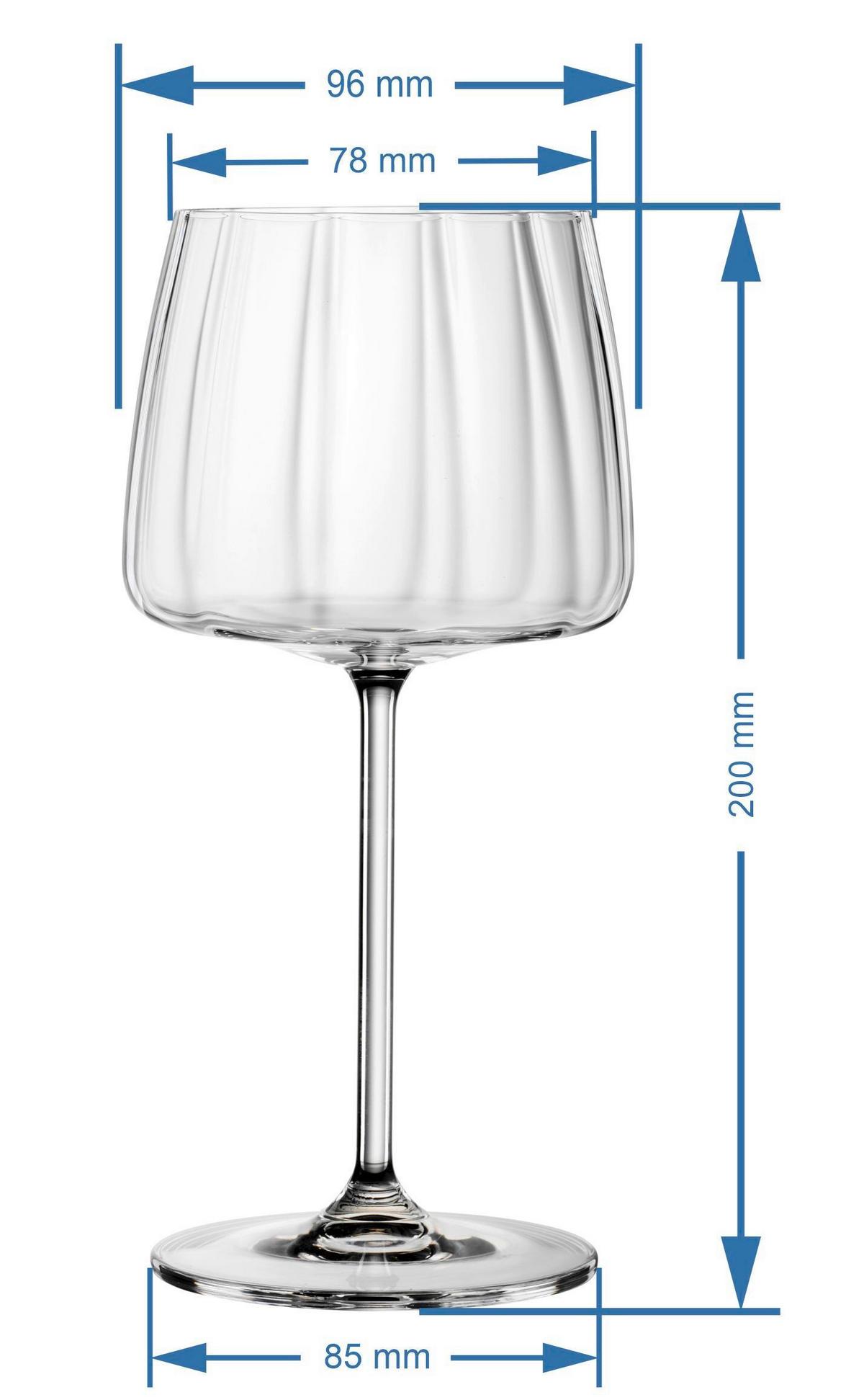 Rotweinglas Optik Kirstallglas ca. 420 ml - Klar, Basics, Glas (420ml) - Bohemia