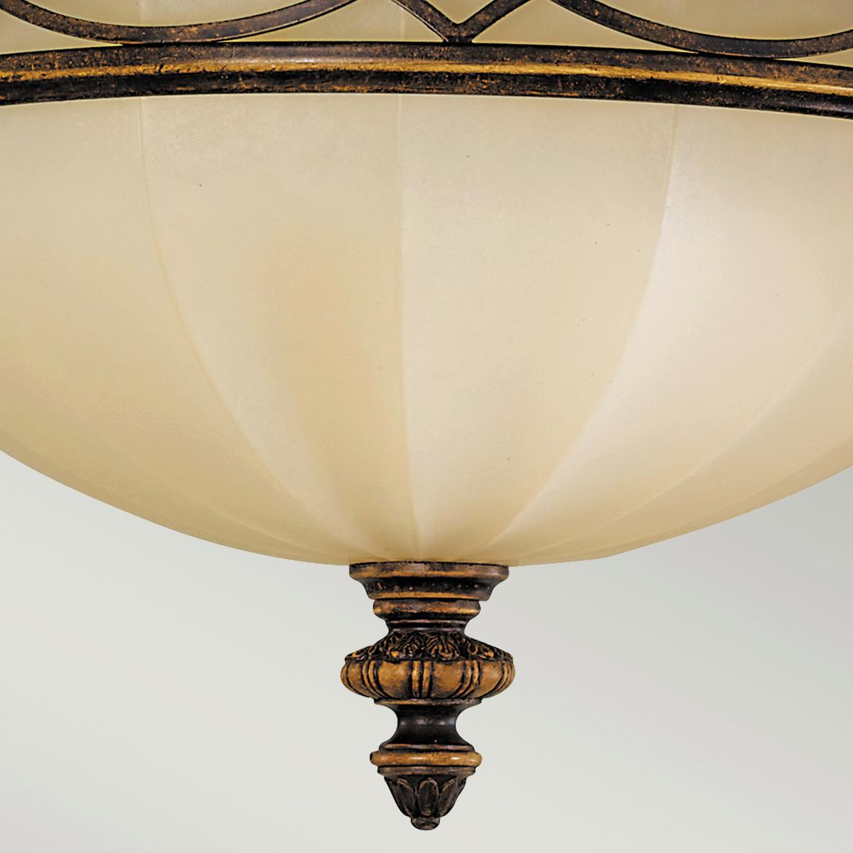 Deckenleuchte Fe-Drawing-Room-Fb - Braun, KONVENTIONELL, Glas/Metall (35.6/22.9cm) - Elstead Lighting