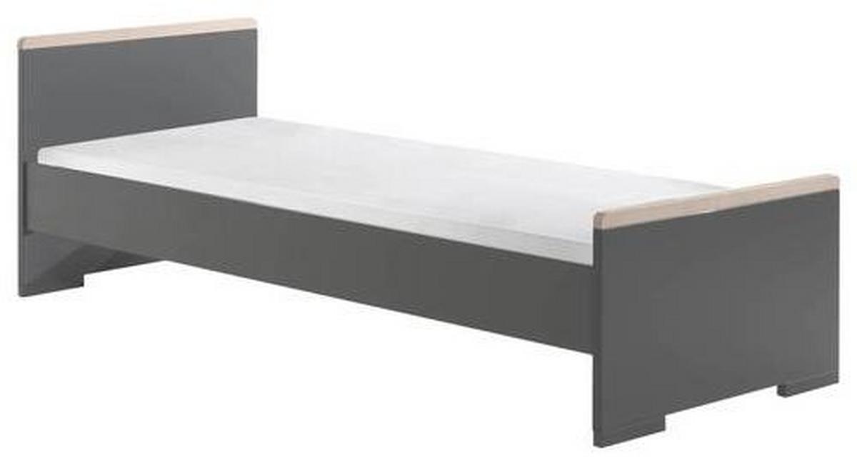 Bett 90x200 London Anthrazit - Anthrazit, MODERN, Holzwerkstoff (90/200cm) - MID.YOU