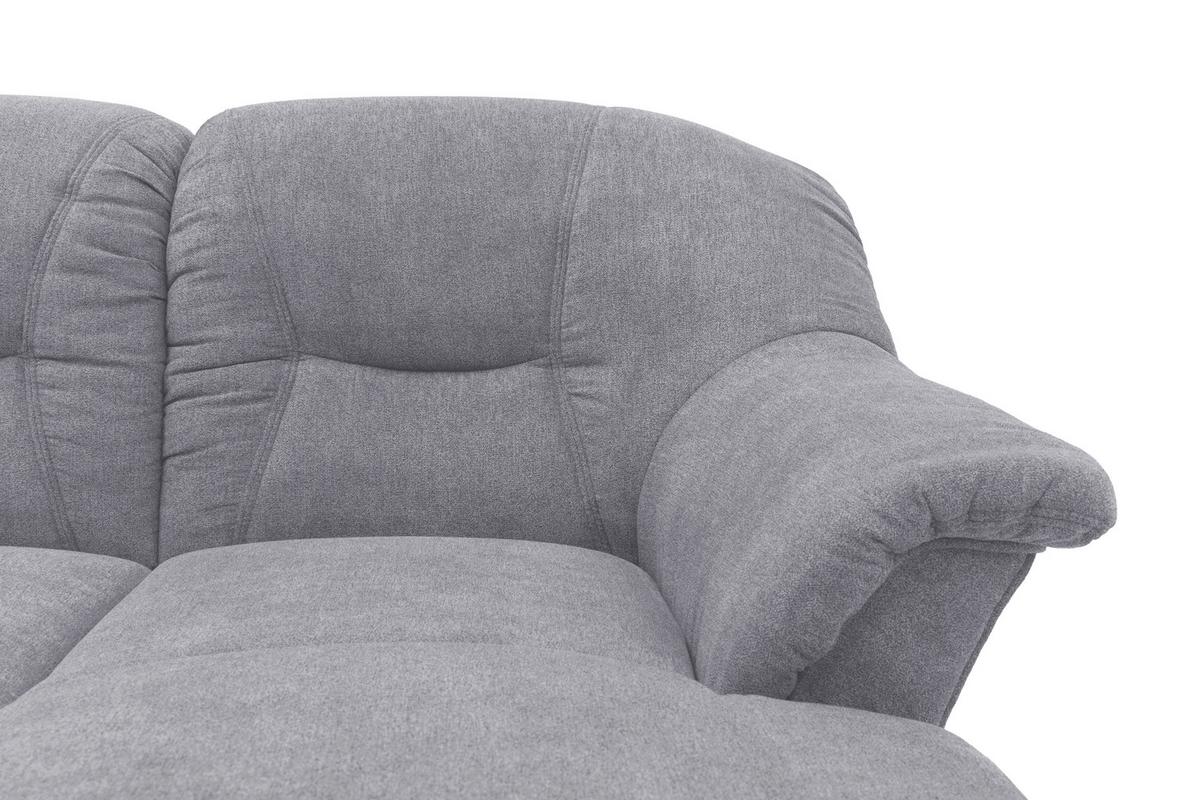 Ecksofa m. Schlaffunktion Sarafina Dunkelgrau 232x146 cm - Dunkelgrau/Schwarz, KONVENTIONELL, Textil (232/146cm) - MID.YOU
