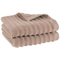 HANDTUCHSET Welle 2er Set Hellbraun - Hellbraun, Basics, Textil (50/100cm)