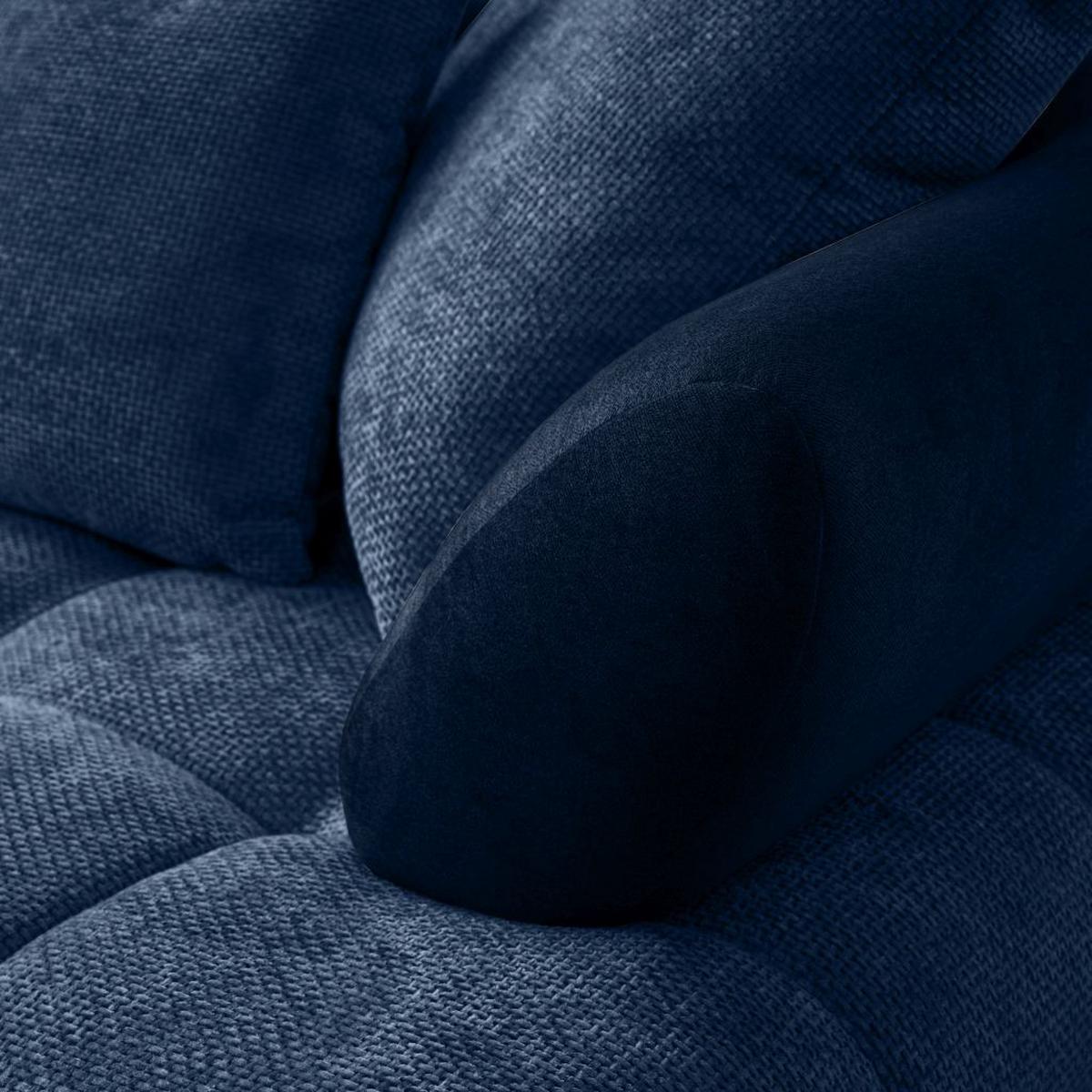 LARGO, levá, tmavě modrá, potřeba šířky dveří 90 cm - černá/tmavě modrá, Moderní, kov/textil (184/262cm)