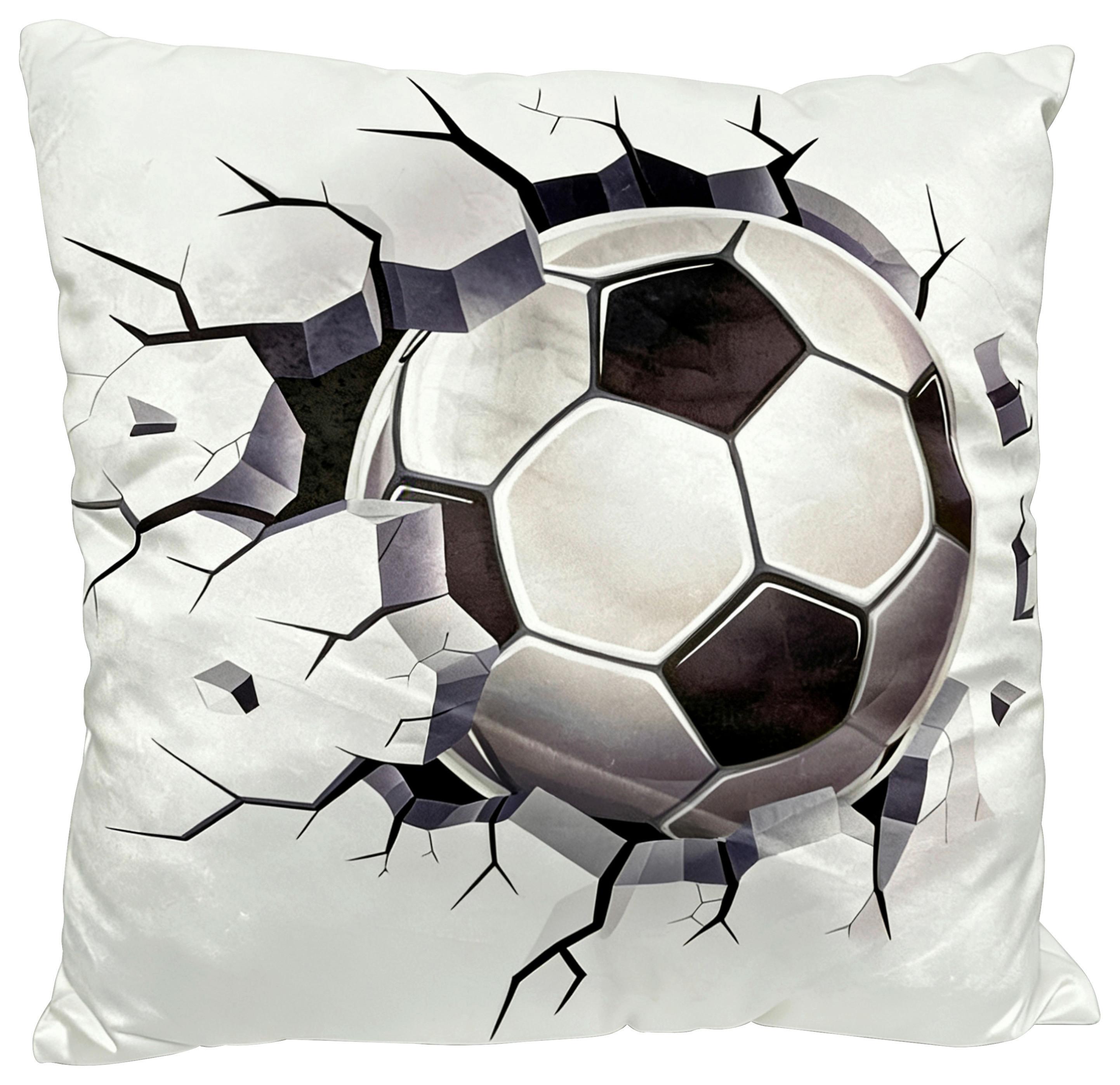 ZIERKISSEN KUSCHELKICK - Schwarz, MODERN, Textil (40/40cm) - Luca Bessoni