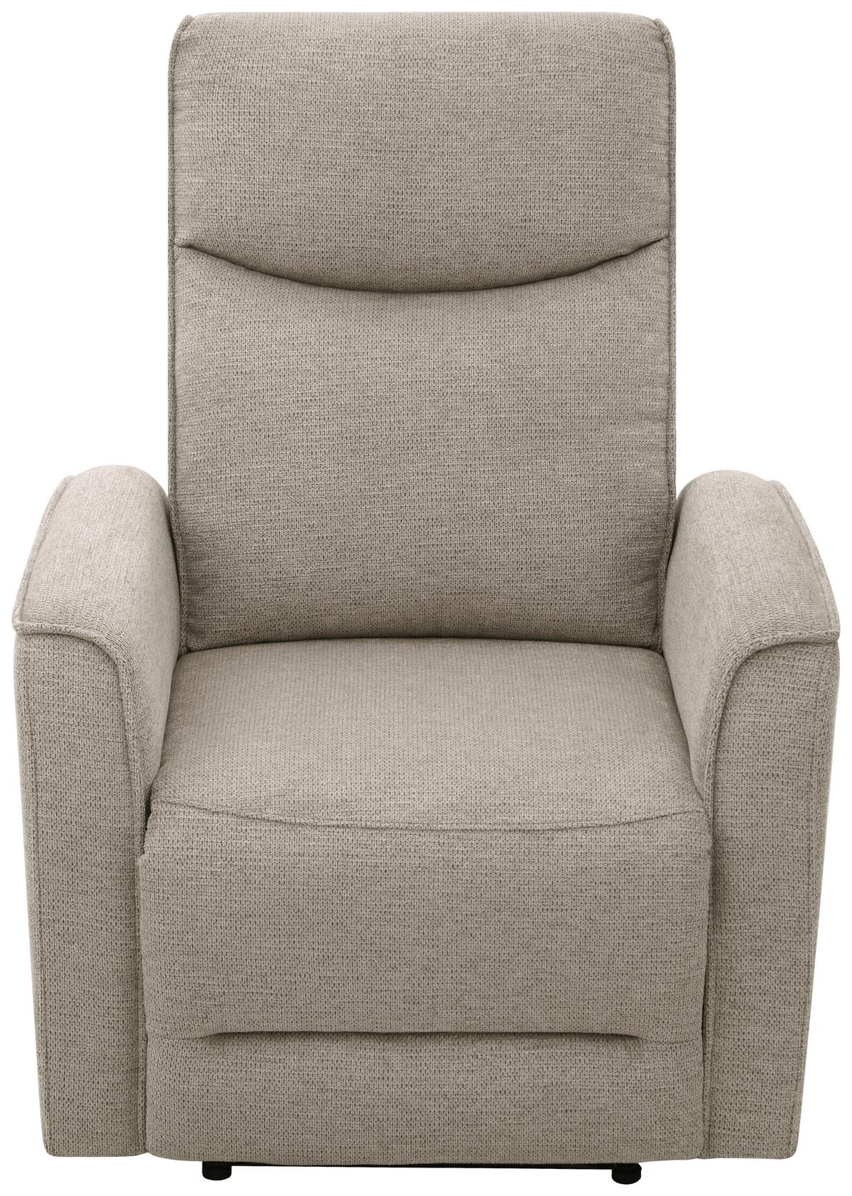 Fernsehsessel Leon Hellbraun mit Relaxfunktion - Hellbraun/Schwarz, Basics, Holz/Kunststoff (80/102/96cm) - Ondega