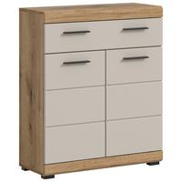 Midischrank Scout Kaschmir/naturfarben B: 74 Cm - Kaschmir/Schwarz, MODERN, Holzwerkstoff (74/88/31cm) - MID.YOU