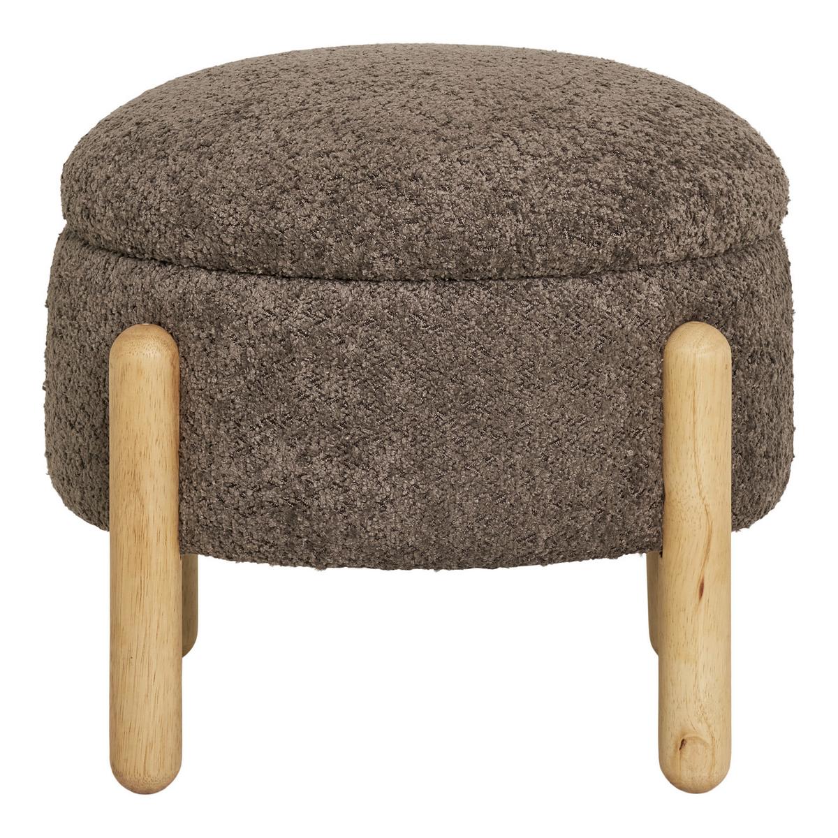 Hocker Medas Braun B: 45 cm - Braun, Design, Holz/Kunststoff (45/36/45cm)