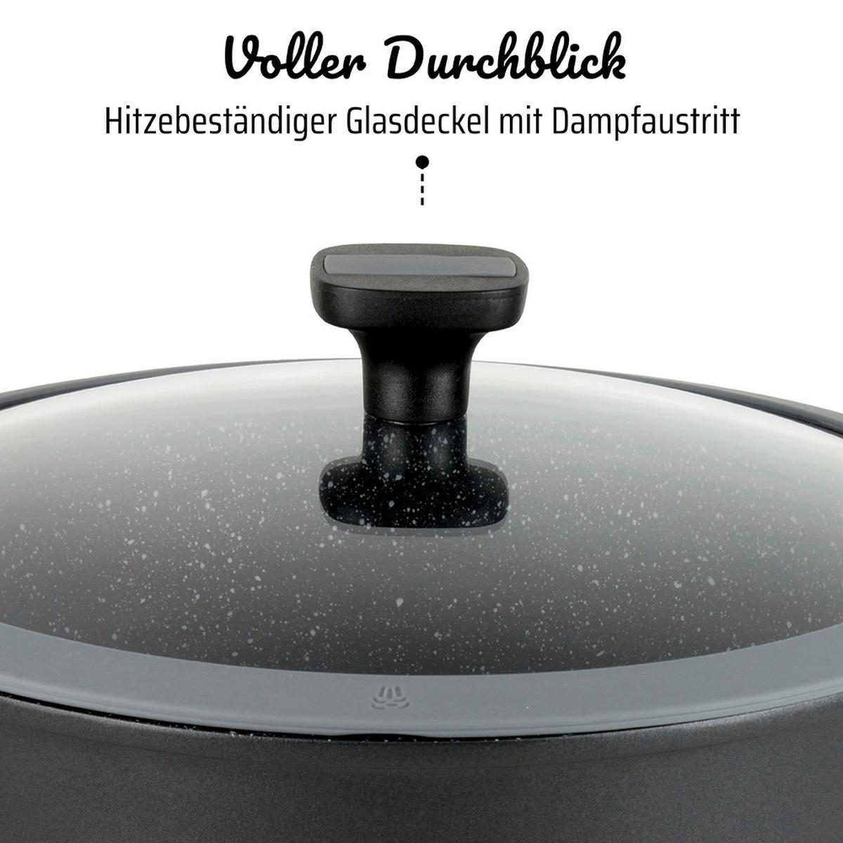 SCHMORPFANNE 28x8,2 cm, 2--Teilig. - Schwarz, Basics, Metall (28/8,2cm) - GSW