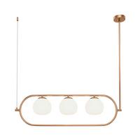 Pendelleuchte Erich - Messingfarben/Weiß, Trend, Glas/Metall (89/25,5/137cm) - MAYTONI