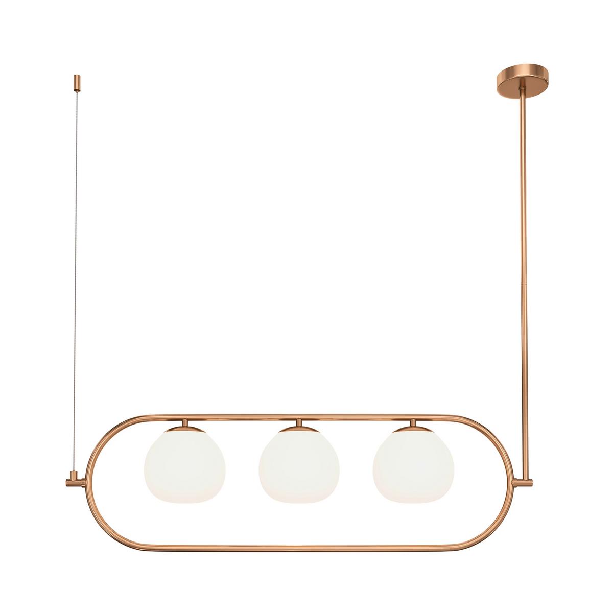 Pendelleuchte Erich - Messingfarben/Weiß, Trend, Glas/Metall (89/25,5/137cm) - MAYTONI