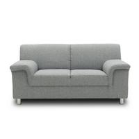 2-sitzer-sofa Jamie Rücken Echt Silberfarben Webstoff - Chromfarben/Silberfarben, KONVENTIONELL, Textil (145/72/80cm) - MID.YOU