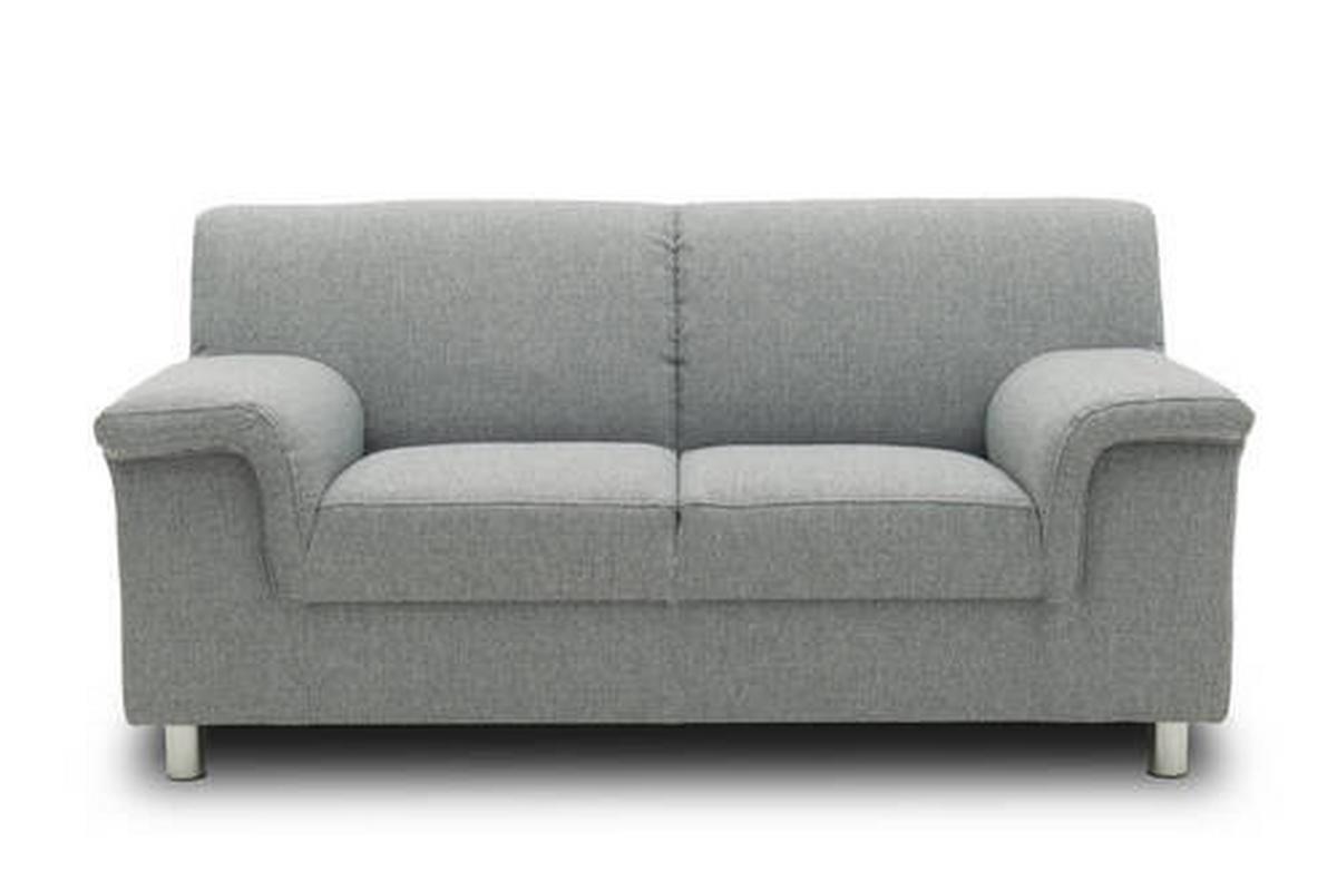 2-sitzer-sofa Jamie Rücken Echt Silberfarben Webstoff - Chromfarben/Silberfarben, KONVENTIONELL, Textil (145/72/80cm) - MID.YOU