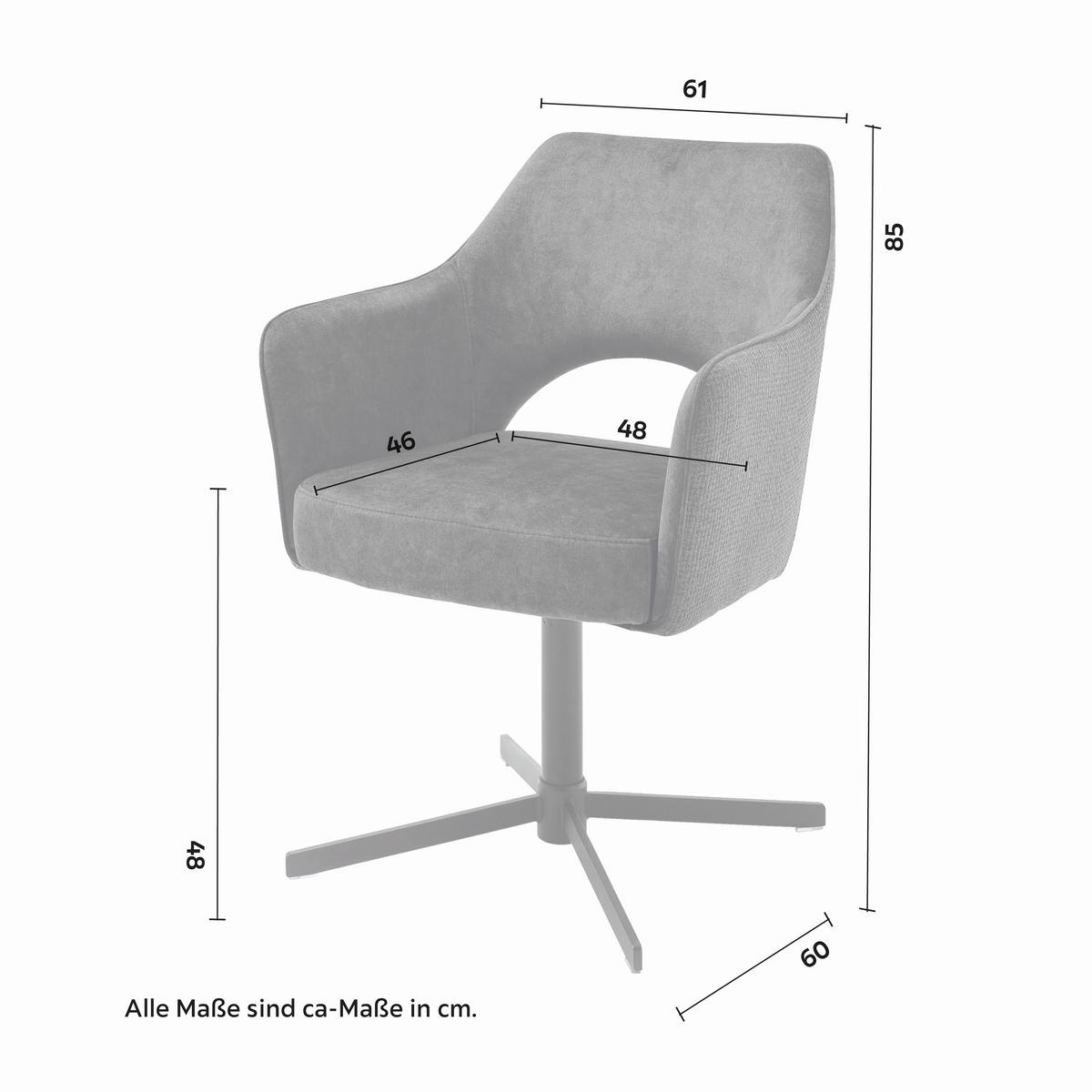 ŽIDLE S PODRUČKAMI VALLETTA - černá/krémová, Konvenční, kov/textil (64/85/61cm) - Best Price