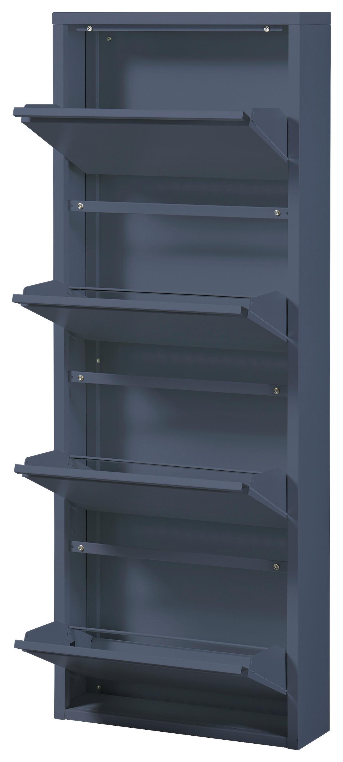 VÝKLOPNÁ SKRINKA NA TOPÁNKY BERT BLAU - modrá, Modern, kov (51/137/16cm) - Boxxx