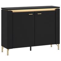 Kommode Norica Goldfarben/schwarz B: 110,4 Cm - Goldfarben/Schwarz, Trend, Holzwerkstoff (110,4/87,3/40cm)