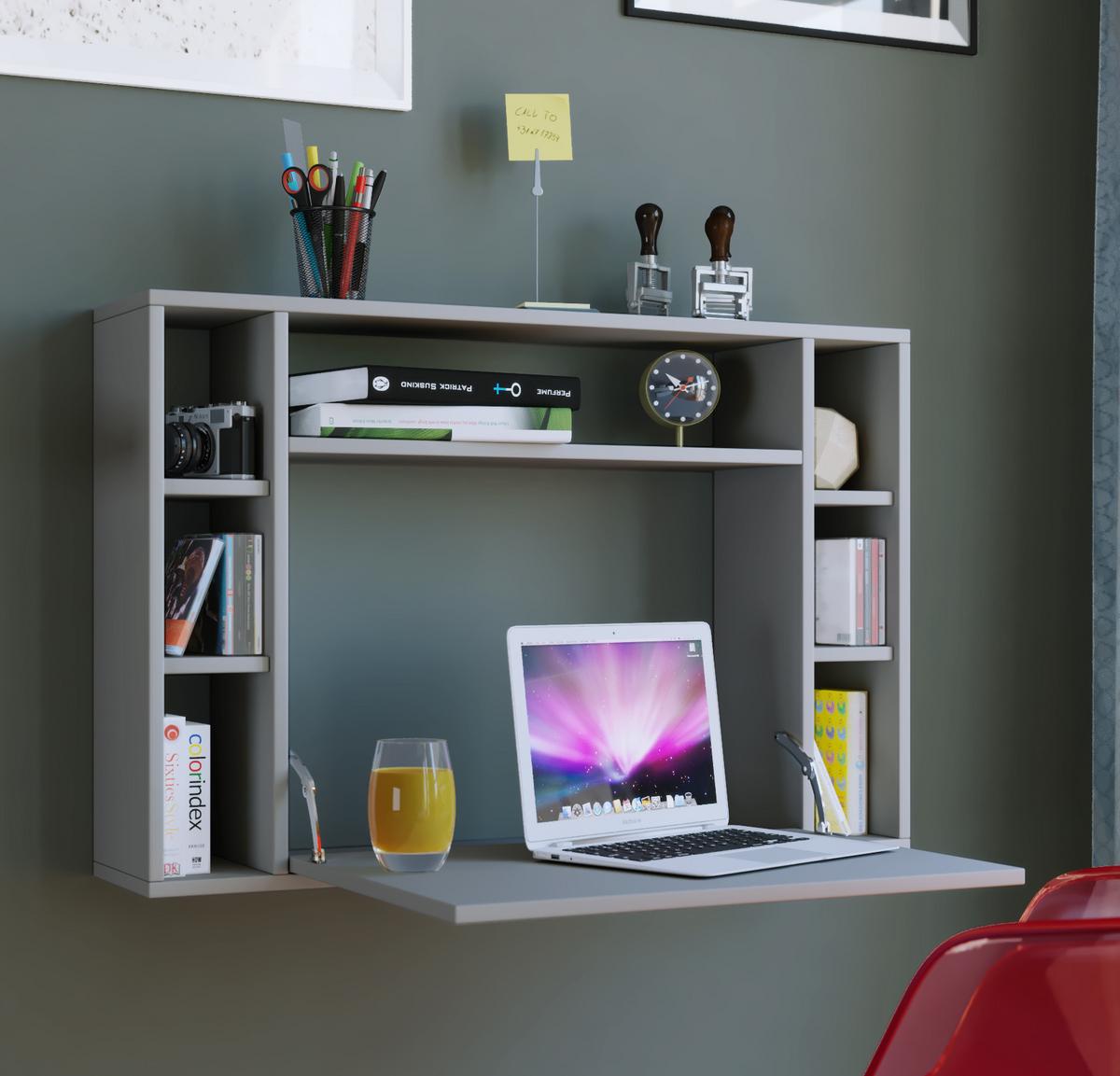 Laptoptisch Ausklappbar B: 90 Cm Wandila, Grau - Grau, KONVENTIONELL, Holzwerkstoff (90/20/60cm) - MID.YOU