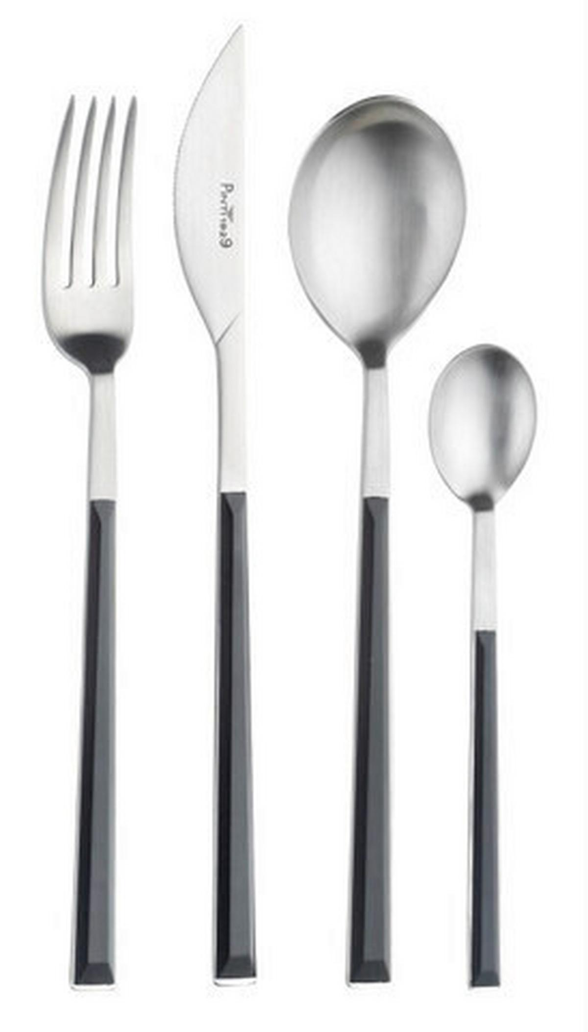 Besteckset Sushi Pro 24tlg. Edelstahl 18/10, Rostfrei - Edelstahlfarben/Schwarz, Basics, Kunststoff/Metall - Pintinox